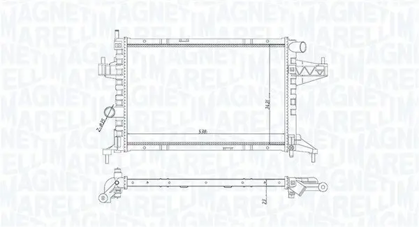 Kühler, Motorkühlung MAGNETI MARELLI 350213191600