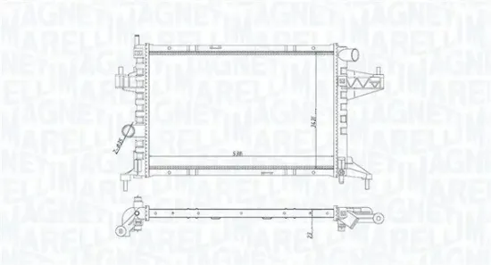 Kühler, Motorkühlung MAGNETI MARELLI 350213191600 Bild Kühler, Motorkühlung MAGNETI MARELLI 350213191600