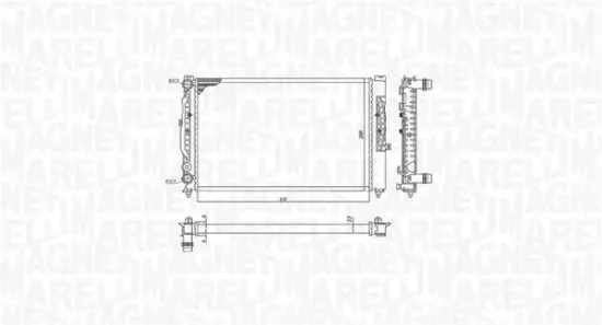 Kühler, Motorkühlung MAGNETI MARELLI 350213191700 Bild Kühler, Motorkühlung MAGNETI MARELLI 350213191700