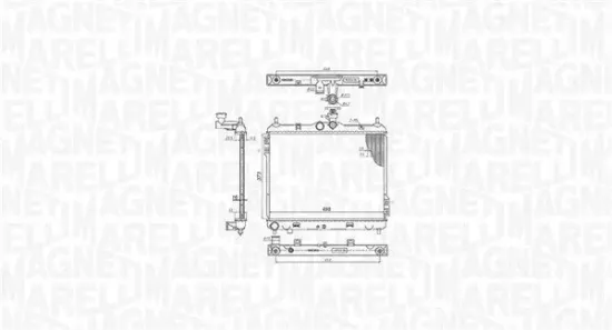 Kühler, Motorkühlung MAGNETI MARELLI 350213192200 Bild Kühler, Motorkühlung MAGNETI MARELLI 350213192200