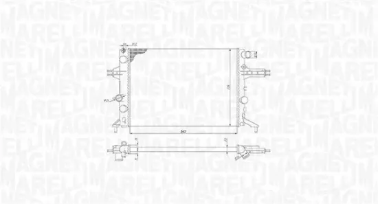 Kühler, Motorkühlung MAGNETI MARELLI 350213192400 Bild Kühler, Motorkühlung MAGNETI MARELLI 350213192400