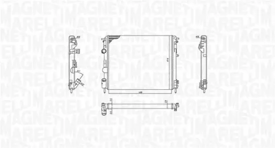 Kühler, Motorkühlung MAGNETI MARELLI 350213192600 Bild Kühler, Motorkühlung MAGNETI MARELLI 350213192600