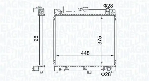 Kühler, Motorkühlung MAGNETI MARELLI 350213192700