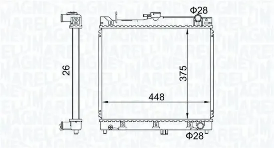 Kühler, Motorkühlung MAGNETI MARELLI 350213192700 Bild Kühler, Motorkühlung MAGNETI MARELLI 350213192700