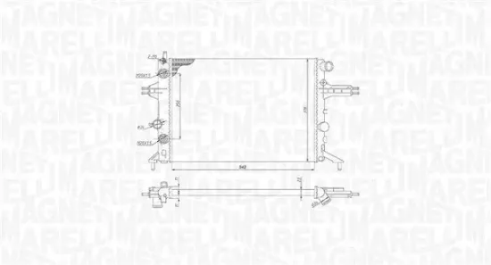 Kühler, Motorkühlung MAGNETI MARELLI 350213192800 Bild Kühler, Motorkühlung MAGNETI MARELLI 350213192800