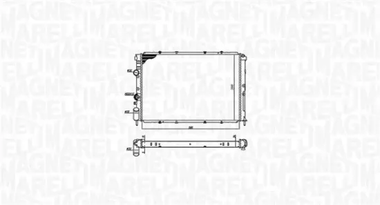 Kühler, Motorkühlung MAGNETI MARELLI 350213193600 Bild Kühler, Motorkühlung MAGNETI MARELLI 350213193600