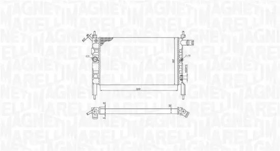 Kühler, Motorkühlung MAGNETI MARELLI 350213193800 Bild Kühler, Motorkühlung MAGNETI MARELLI 350213193800