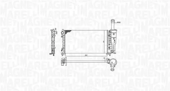 Kühler, Motorkühlung MAGNETI MARELLI 350213194200 Bild Kühler, Motorkühlung MAGNETI MARELLI 350213194200