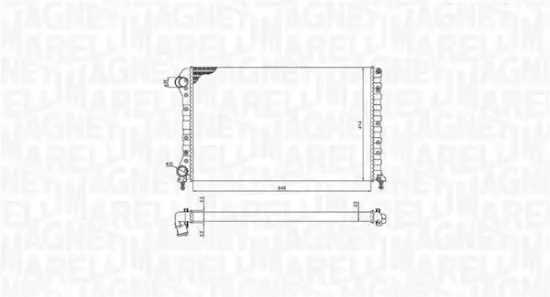 Kühler, Motorkühlung MAGNETI MARELLI 350213194400 Bild Kühler, Motorkühlung MAGNETI MARELLI 350213194400