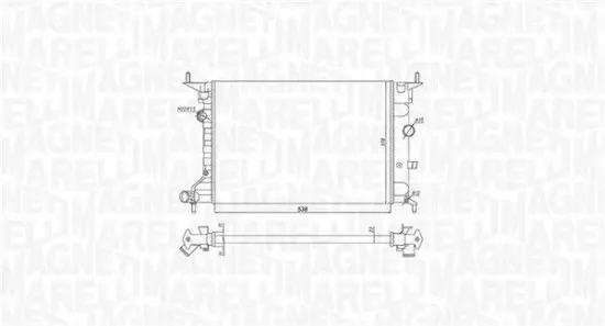 Kühler, Motorkühlung MAGNETI MARELLI 350213194800 Bild Kühler, Motorkühlung MAGNETI MARELLI 350213194800