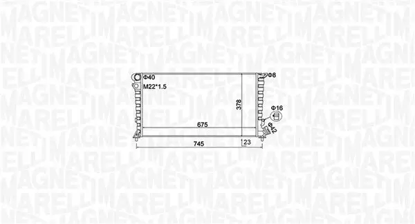 Kühler, Motorkühlung MAGNETI MARELLI 350213195100