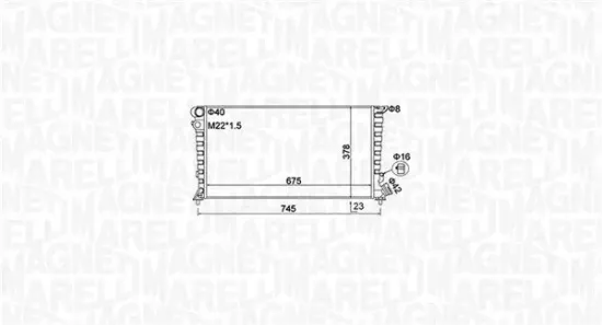 Kühler, Motorkühlung MAGNETI MARELLI 350213195100 Bild Kühler, Motorkühlung MAGNETI MARELLI 350213195100