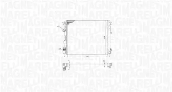 Kühler, Motorkühlung MAGNETI MARELLI 350213195200 Bild Kühler, Motorkühlung MAGNETI MARELLI 350213195200