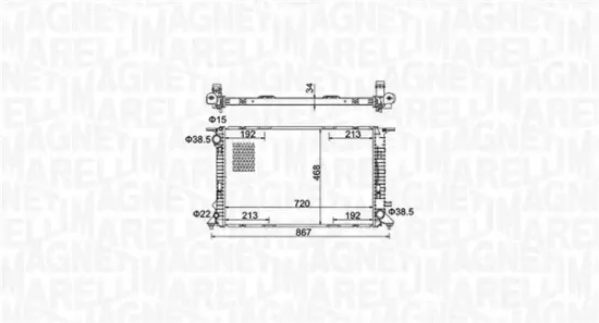 Kühler, Motorkühlung MAGNETI MARELLI 350213195800 Bild Kühler, Motorkühlung MAGNETI MARELLI 350213195800