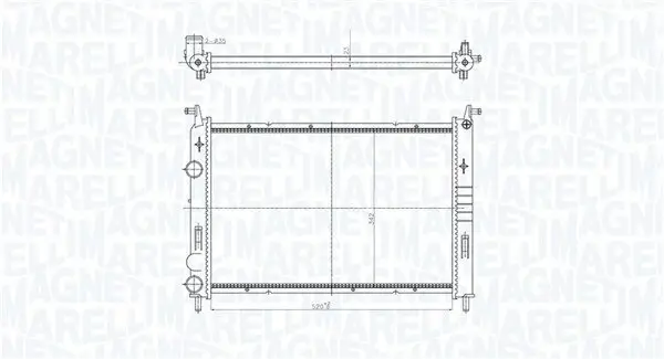 Kühler, Motorkühlung MAGNETI MARELLI 350213196400