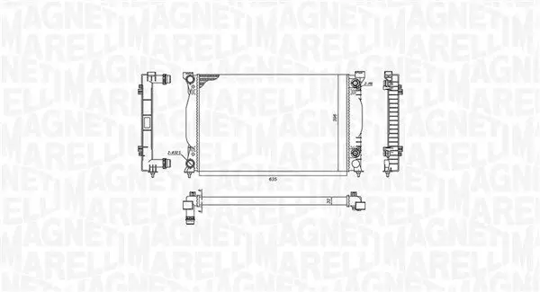 Kühler, Motorkühlung MAGNETI MARELLI 350213196600