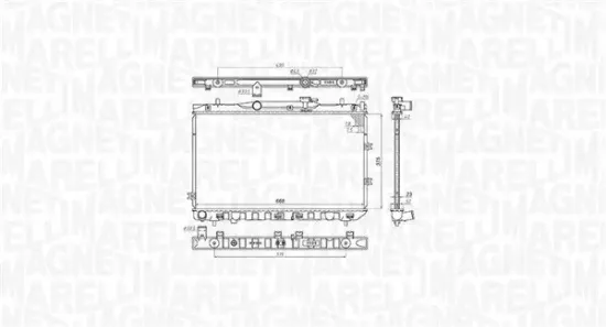 Kühler, Motorkühlung MAGNETI MARELLI 350213197100 Bild Kühler, Motorkühlung MAGNETI MARELLI 350213197100