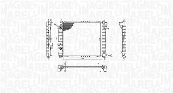 Kühler, Motorkühlung MAGNETI MARELLI 350213197300