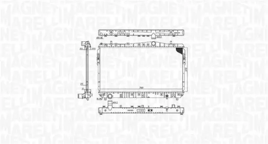 Kühler, Motorkühlung MAGNETI MARELLI 350213197600 Bild Kühler, Motorkühlung MAGNETI MARELLI 350213197600