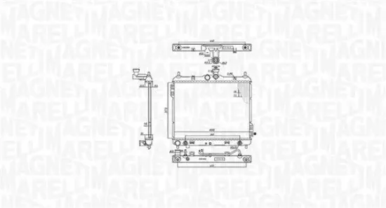 Kühler, Motorkühlung MAGNETI MARELLI 350213197700 Bild Kühler, Motorkühlung MAGNETI MARELLI 350213197700