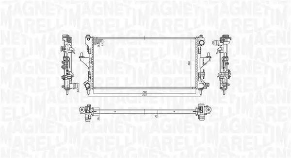 Kühler, Motorkühlung MAGNETI MARELLI 350213198200