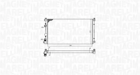 Kühler, Motorkühlung MAGNETI MARELLI 350213198800 Bild Kühler, Motorkühlung MAGNETI MARELLI 350213198800