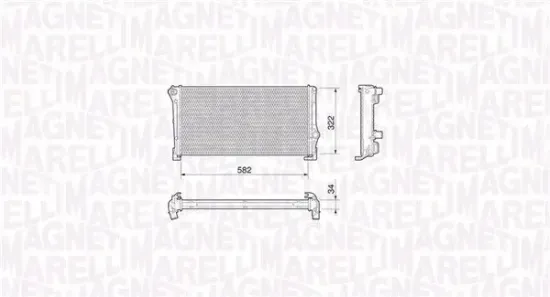 Kühler, Motorkühlung MAGNETI MARELLI 350213199000 Bild Kühler, Motorkühlung MAGNETI MARELLI 350213199000