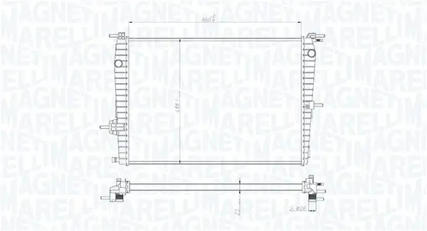 Kühler, Motorkühlung MAGNETI MARELLI 350213199300