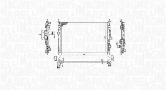 Kühler, Motorkühlung MAGNETI MARELLI 350213199600 Bild Kühler, Motorkühlung MAGNETI MARELLI 350213199600