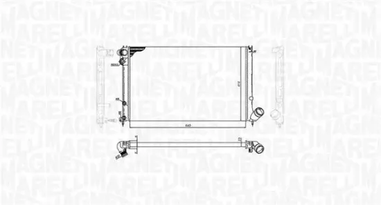 Kühler, Motorkühlung MAGNETI MARELLI 350213200100 Bild Kühler, Motorkühlung MAGNETI MARELLI 350213200100