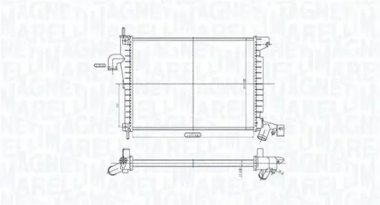 Kühler, Motorkühlung MAGNETI MARELLI 350213200200 Bild Kühler, Motorkühlung MAGNETI MARELLI 350213200200