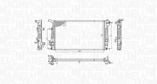 Kühler, Motorkühlung MAGNETI MARELLI 350213200600 Bild Kühler, Motorkühlung MAGNETI MARELLI 350213200600