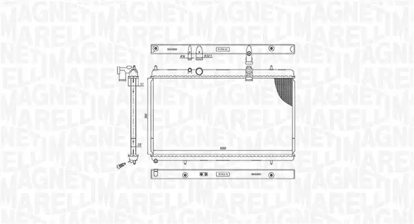 Kühler, Motorkühlung MAGNETI MARELLI 350213200900