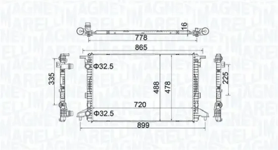 Kühler, Motorkühlung MAGNETI MARELLI 350213201900 Bild Kühler, Motorkühlung MAGNETI MARELLI 350213201900