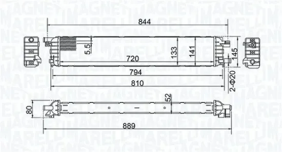 Kühler, Motorkühlung MAGNETI MARELLI 350213202100 Bild Kühler, Motorkühlung MAGNETI MARELLI 350213202100