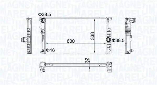 Kühler, Motorkühlung MAGNETI MARELLI 350213202200