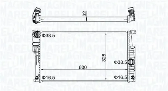 Kühler, Motorkühlung MAGNETI MARELLI 350213202300 Bild Kühler, Motorkühlung MAGNETI MARELLI 350213202300