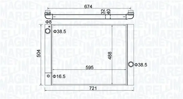 Kühler, Motorkühlung MAGNETI MARELLI 350213202600