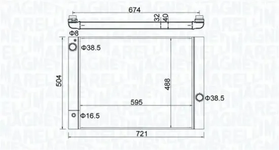Kühler, Motorkühlung MAGNETI MARELLI 350213202600 Bild Kühler, Motorkühlung MAGNETI MARELLI 350213202600