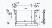 Kühler, Motorkühlung MAGNETI MARELLI 350213203300