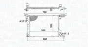 Kühler, Motorkühlung MAGNETI MARELLI 350213203700