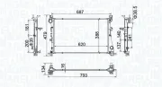 Kühler, Motorkühlung MAGNETI MARELLI 350213203900