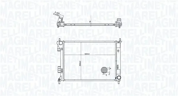 Kühler, Motorkühlung MAGNETI MARELLI 350213204300
