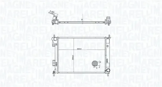 Kühler, Motorkühlung MAGNETI MARELLI 350213204300 Bild Kühler, Motorkühlung MAGNETI MARELLI 350213204300