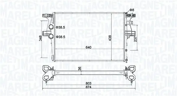 Kühler, Motorkühlung MAGNETI MARELLI 350213204600