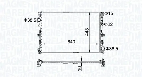 Kühler, Motorkühlung MAGNETI MARELLI 350213205400