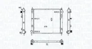 Kühler, Motorkühlung MAGNETI MARELLI 350213205500