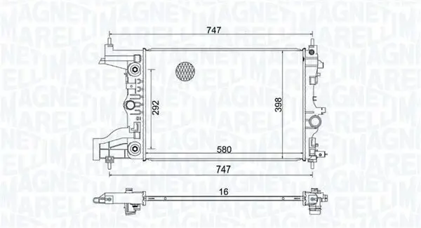 Kühler, Motorkühlung MAGNETI MARELLI 350213206100