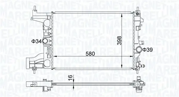 Kühler, Motorkühlung MAGNETI MARELLI 350213206200