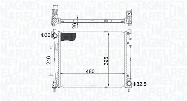 Kühler, Motorkühlung MAGNETI MARELLI 350213209200
